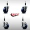 Service Caster 3.5'' SS Solid Poly Swivel 7/8'' Expanding Stem Caster with Brake SCC-SSEX20S3514-SPUS-TLB-78 - alternate 4